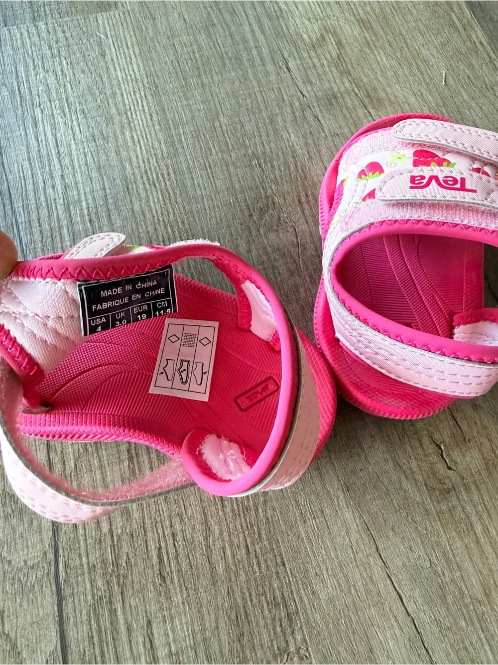 Baby Girl’s Teva Pink Strawberry Sandals